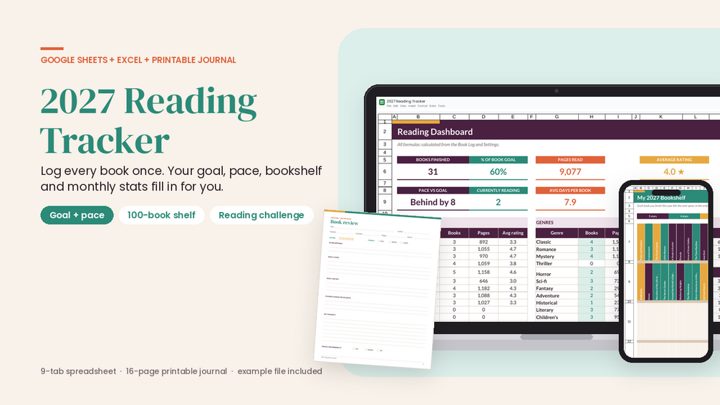 2027 Reading Tracker cover