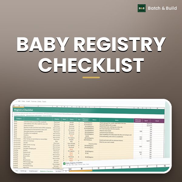 Baby Registry Checklist cover