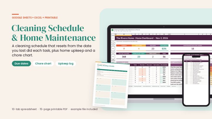 Cleaning & Home Maintenance Planner cover