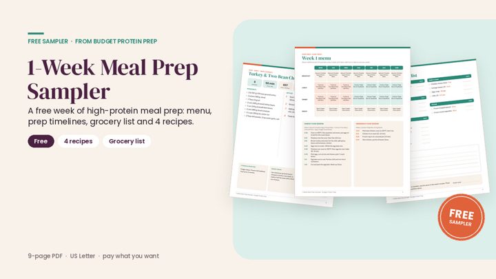 Free Meal Prep Sampler cover