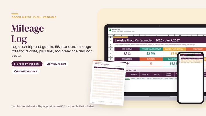 Mileage Log cover