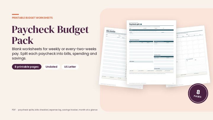 Paycheck Budget Pack cover