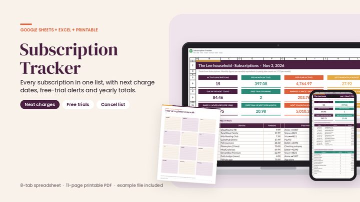 Subscription Tracker cover